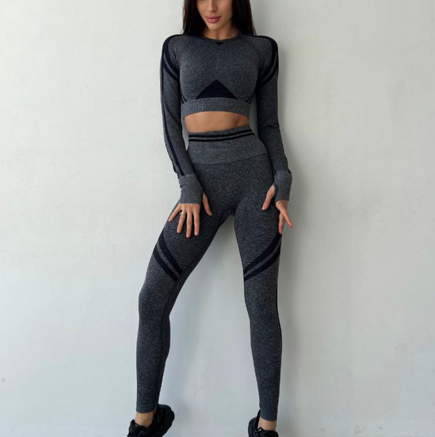 Легінси Темно Сірі з Push-Up Ефектом
