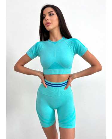 Sportswear Кроп Топ Спортивний Бірюзовий Turquoise