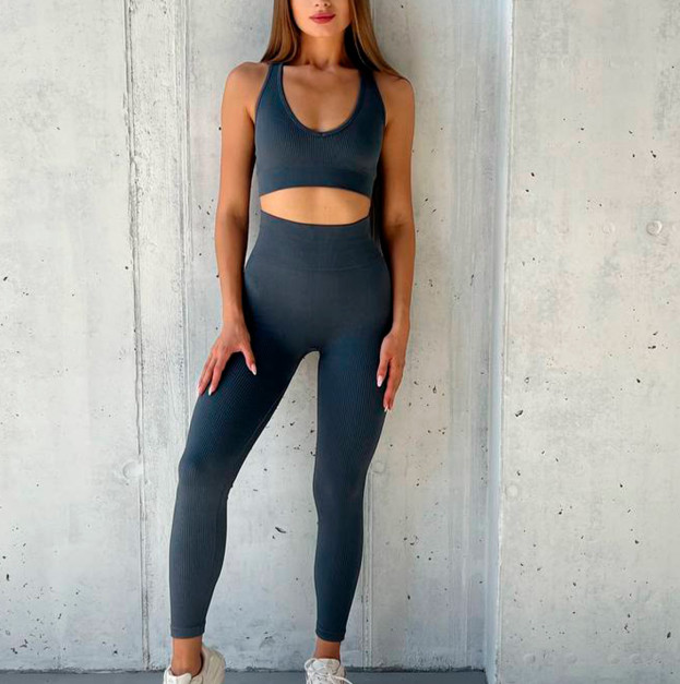 Легінси Сірі з Push-Up Ефектом