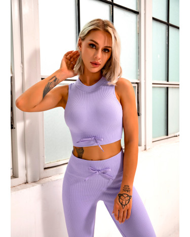 Sportswear Топ Спортивний Лавандовий в Рубчик Violet