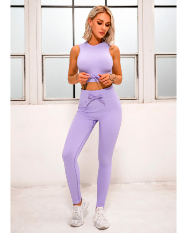 Sportswear Легінси Лавандові в Рубчик з Push-Up Ефектом Violet