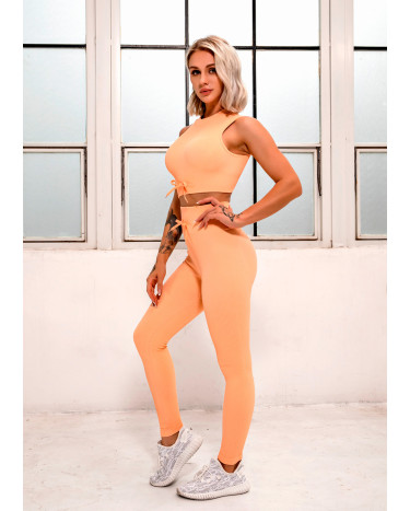 Sportswear Легінси Помаранчеві в Рубчик з Push-Up Ефектом Orange