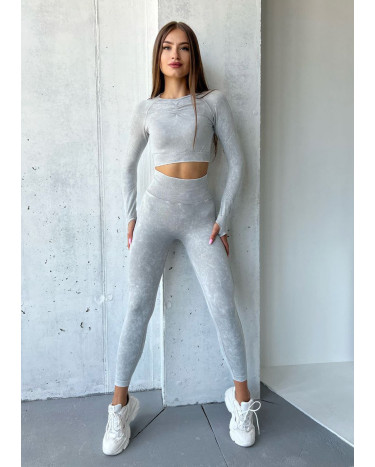 Sportswear Комплект Легінси з Push-Up Ефектом + Рашгард Сірий Grey