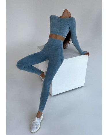 Sportswear Комплект Легінси з Push-Up Ефектом + Рашгард Синій Blue