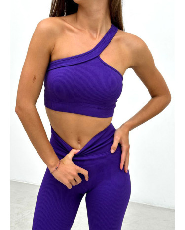 Sportswear Топ Спортивний Фіолетовий в Рубчик Violet