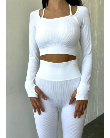 Sweatshirts Рашгард Білий в Рубчик White