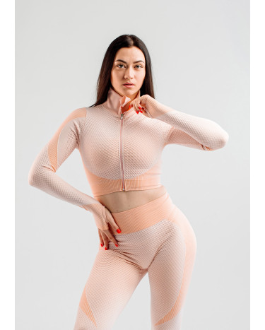 Sweatshirts Рашгард на Блискавці Персиковий з Візерунком Orange