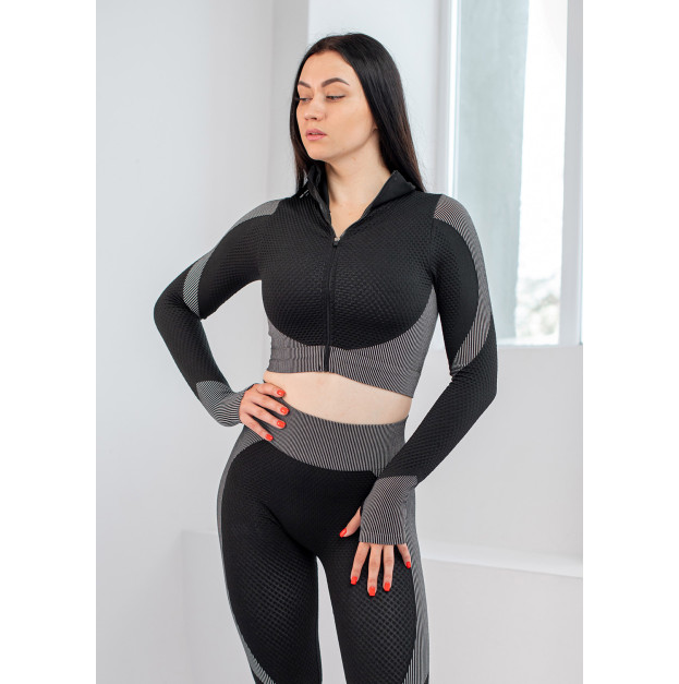 Рашгард на Блискавці Чорно Білий з Візерунком