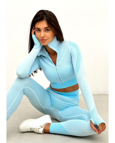 Sweatshirts Рашгард на Блискавці Голубий з Візерунком Blue