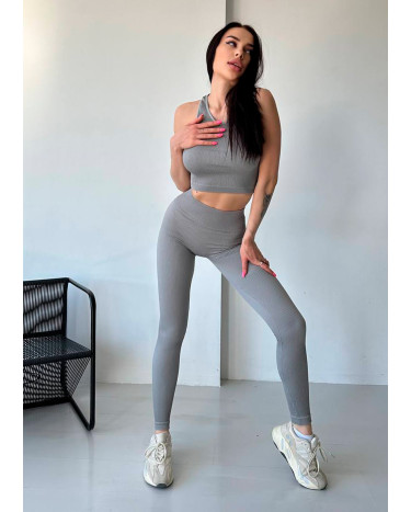 Sportswear Легінси Сірі в Рубчик з Push-Up Ефектом Grey