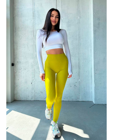 Sportswear Легінси Жовті в Рубчик з Push-Up Ефектом Yellow