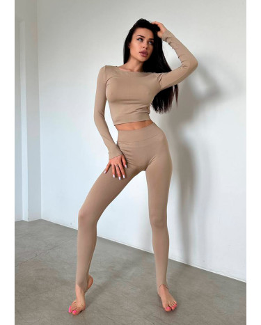 Sportswear Легінси Бежеві зі Штрипками Beige