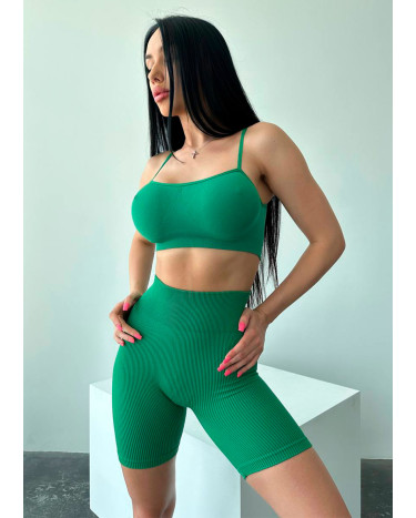 Shorts Велосипедки Зелені в Рубчик Green