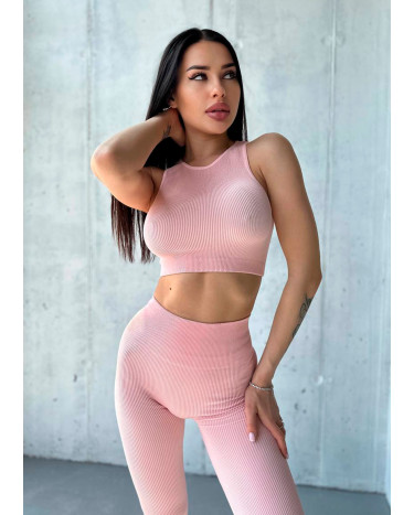 Sportswear Топ Спортивний Рожевий в Рубчик Pink