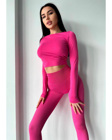 Sportswear Кроп Топ з Довгим Рукавом Рожевий Pink
