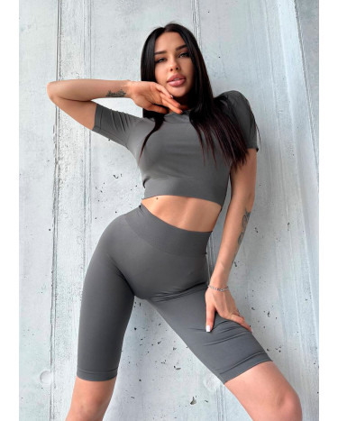 Sportswear Кроп Топ Темно Сірий Grey