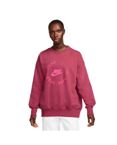 Кофти Світшот Nike NSW FLC OS CREW PRNT SU FD4234-653 Рожевий