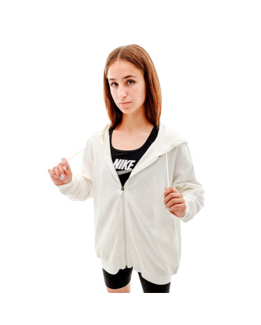 Кофты Кофта Nike NSW JRSY OS FZ HOODIE DM6415-133 Белый