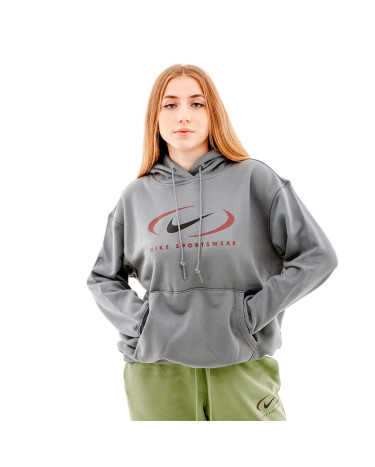Кофти Кофта Nike NS FLC OS PO HD SWSH FN7698-084 Сірий