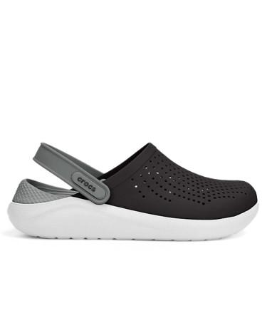 Сабо Crocs LiteRide Clog Black Smoke Білий, Чорний