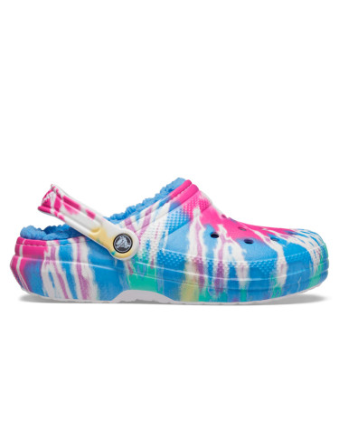 Сабо Crocs Classic Lined Tie-Dye Clog Powder Blue Multi Різнокольорові