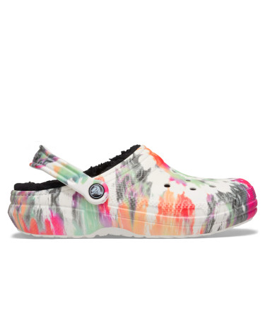 Sabo Crocs Classic Lined Tie-Dye Clog Black Multi Multicolored