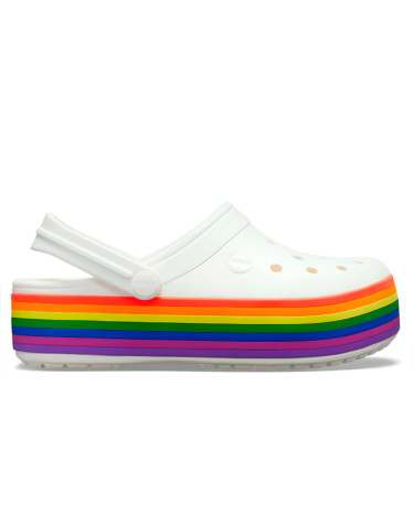 Сабо Crocs Crocband Platform Rainbow Білий, Різнокольорові