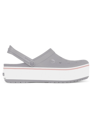 Сабо Crocs Crocband Platform Grey Белый, Серый