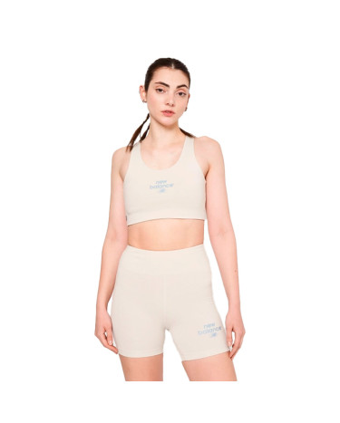 Спортивний одяг Топ New Balance Essentials Reimagined Bra WB31500MBM Бежевий