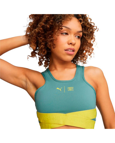 Sportswear Топ Puma First Mile High Impact Bra 52321084 Olive
