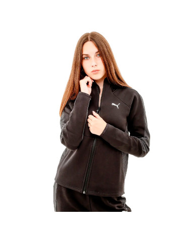 Кофты Кофта Puma EVOSTRIPE Full-Zip Hoodie 67607301 Черный
