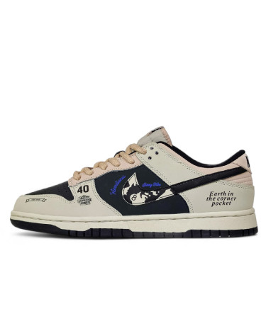 Sneakers Nike SB Dunk Low x Stussy 40th Beige Black Multicolored