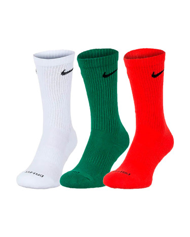 Socks/Leggings Nike EVER DA PLUS CUSH CREW SX6888-929 White, Red, Green