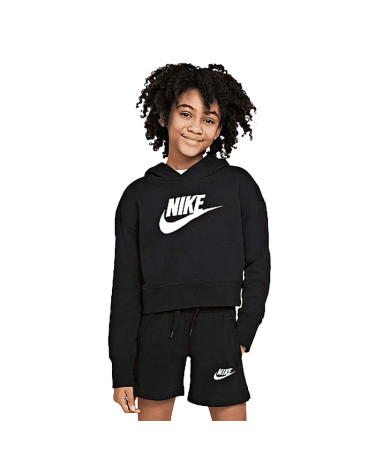 Sweatshirts Jacket Nike NSW CLUB FT CROP HOODIE HBR DC7210-010 Black