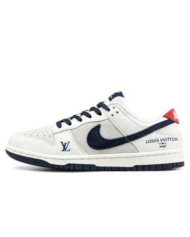 Sneakers Nike SB Dunk Low x Louis Vuitton Grey Blue Red White/gray
