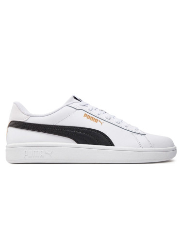 Кроссовки Puma Smash 3.0 White Black Gold 390987-11 Черный/белый