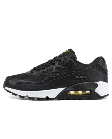 Кроссовки Nike Air Max 90 Jewel Black Opti Yellow FN8005-002 Черный/белый