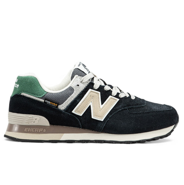 New Balance 574 Cordura Black Beige Green