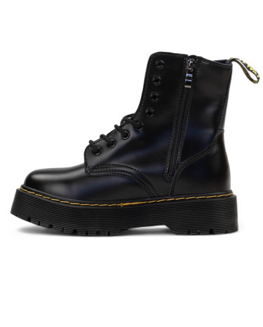 Boots Dr. Martens Jadon Smooth Leather Boots Zip Black Black