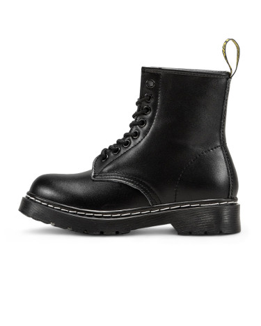Boots Dr. Martens 1460 Smooth Leather Lace Up Boots Black Fur Black