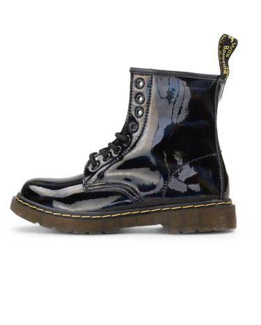 Ботинки Dr. Martens 1460 Patent Leather Lace Up Boots Black С МЕХОМ Черный