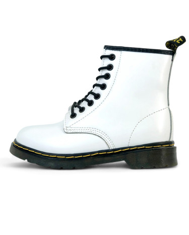 Boots Dr. Martens 1460 Smooth Leather Lace Up Boots White With FUR White