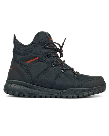 Boots Columbia Fairbanks Black Red With FUR Black