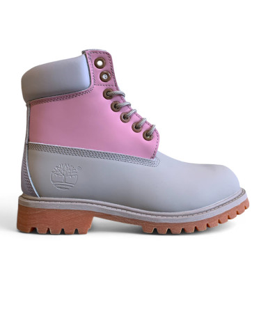 Boots Timberland Classic 6-Inch Boot Pink Gray FLEECE Multicolored