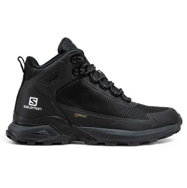 Salomon Cross Hike Gore-Tex Black White With FUR