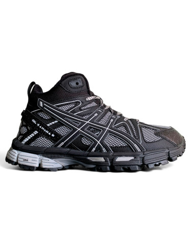Кросівки Asics Gel Kahana 8 High Black Grey White З ХУТРОМ Чорний/сірий