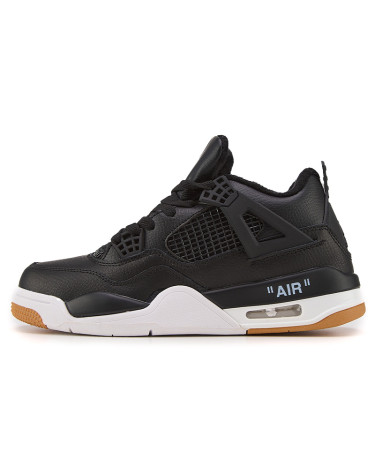 Sneakers Jordan 4 Black White Gum With FUR Black/white