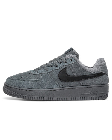 Sneakers Nike Air Force 1 Low Gray With FUR Black/gray