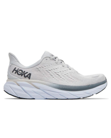 Кроссовки Hoka Clifton 8 2E Wide Lunar Rock Nimbus Cloud 1121374-LRNC Белый/серый