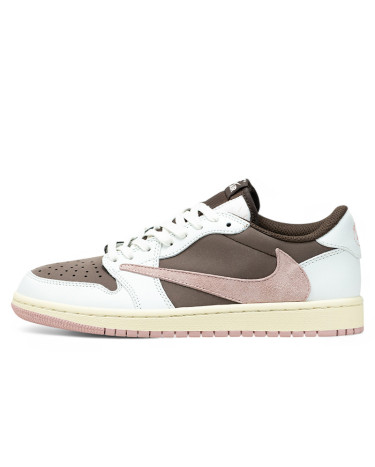 Sneakers Jordan 1 Low x Travis Scott White Brown Pink Multicolored